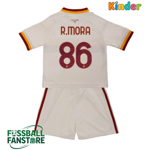 AS Roma Rodrigo Mora #86 Replik Auswärtstrikot Kinder 2026-27 Kurzarm (+ Kurze Hosen)